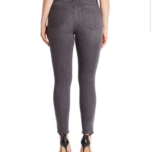 Paige Hoxton High Rise Ankle Skinny Jeans in Gray Peaks - Picture 5 of 6